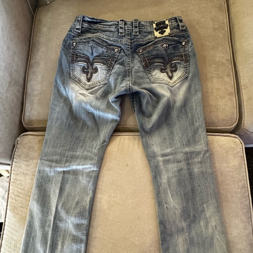 Rock Revival Light Blue Straight Men Jeans